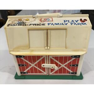 Fisher Price Vintage 1967 Family Play Farm Barn Lot of 21 Animal figurines